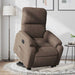 Fotoliu rabatabil electric cu ridicare, maro, microfibră - WALTI WALTI