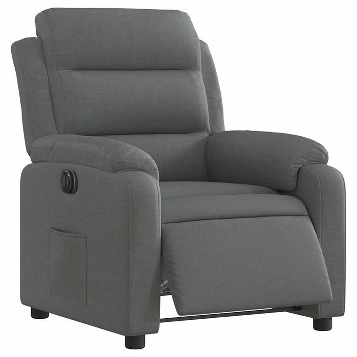 Fotoliu rabatabil electric, gri închis, material textil - WALTI WALTI