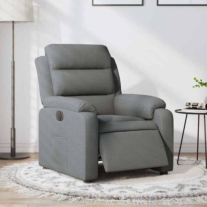 Fotoliu rabatabil electric, gri închis, material textil - WALTI WALTI