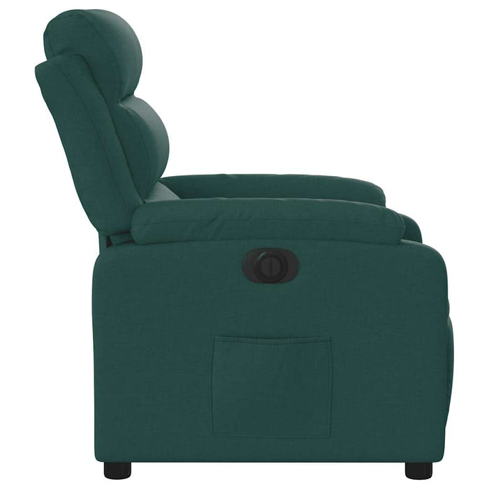 Fotoliu rabatabil electric, verde închis, material textil - WALTI WALTI