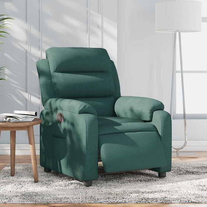 Fotoliu rabatabil electric, verde închis, material textil - WALTI WALTI