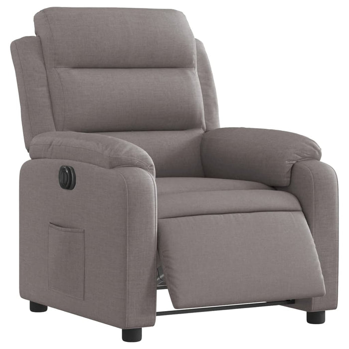 Fotoliu rabatabil electric, gri taupe, material textil - WALTI WALTI