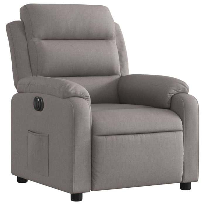 Fotoliu rabatabil electric, gri taupe, material textil - WALTI WALTI