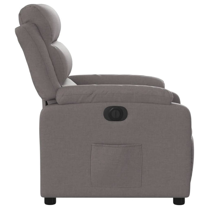 Fotoliu rabatabil electric, gri taupe, material textil - WALTI WALTI