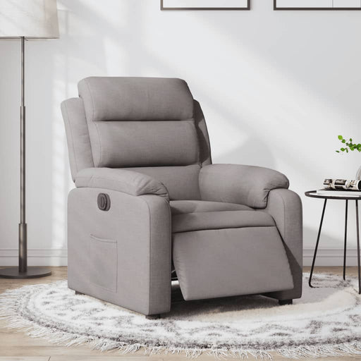 Fotoliu rabatabil electric, gri taupe, material textil - WALTI WALTI