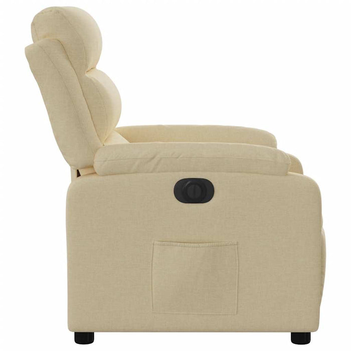 Fotoliu rabatabil electric, crem, material textil - WALTI WALTI