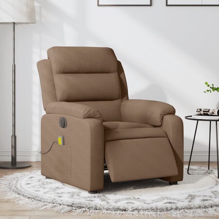 Fotoliu electric de masaj rabatabil, maro, textil - WALTI WALTI