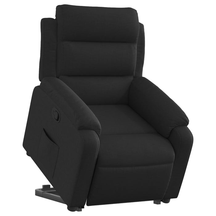 Fotoliu rabatabil cu ridicare pe verticală, negru, textil - WALTI WALTI