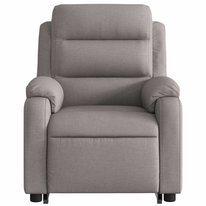 Fotoliu rabatabil cu ridicare pe verticală, gri taupe, textil WALTI