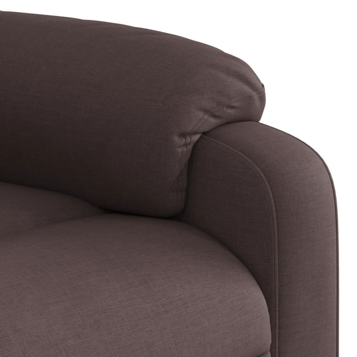 Fotoliu rabatabil de masaj, cu ridicare, maro închis, textil WALTI