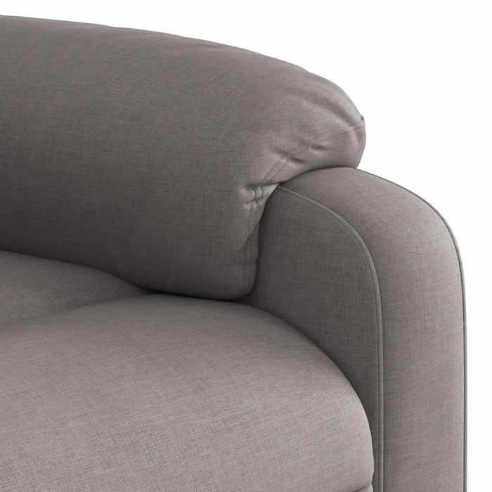 Fotoliu rabatabil de masaj cu ridicare, gri taupe, textil - WALTI WALTI