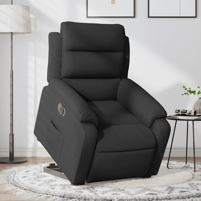 Fotoliu electric rabatabil cu ridicare, negru, textil - WALTI WALTI