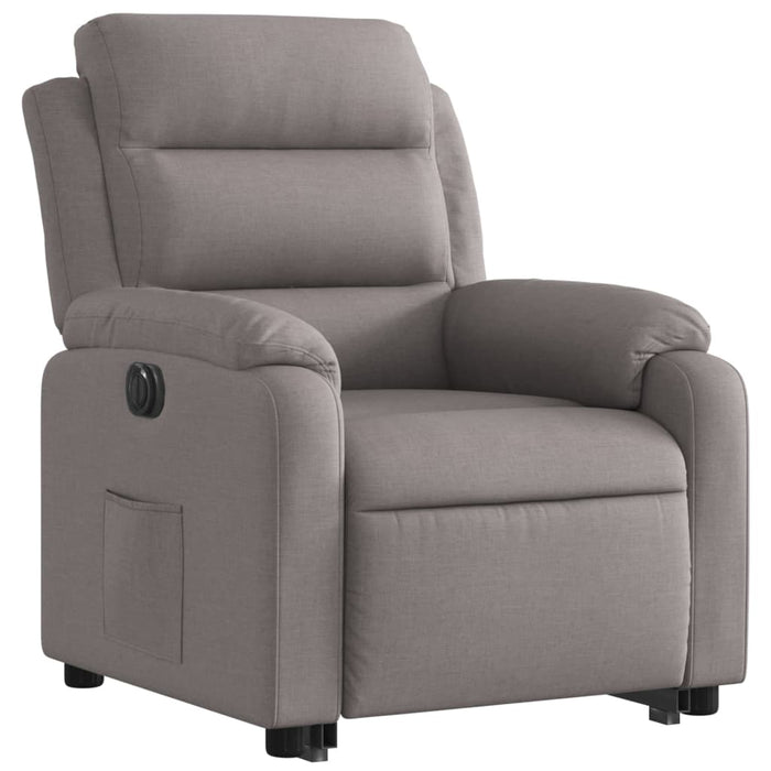 Fotoliu electric rabatabil cu ridicare, gri taupe, textil - WALTI WALTI