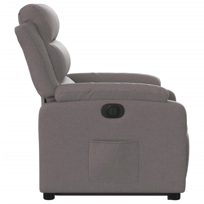 Fotoliu electric rabatabil cu ridicare, gri taupe, textil - WALTI WALTI