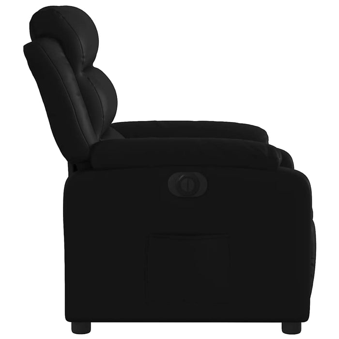 Fotoliu rabatabil electric, negru, piele ecologică - WALTI WALTI