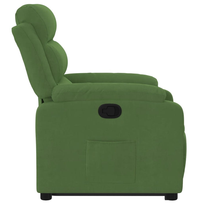 Fotoliu rabatabil cu ridicare, verde deschis, catifea WALTI
