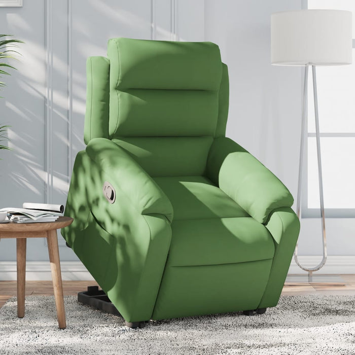 Fotoliu rabatabil cu ridicare, verde deschis, catifea WALTI