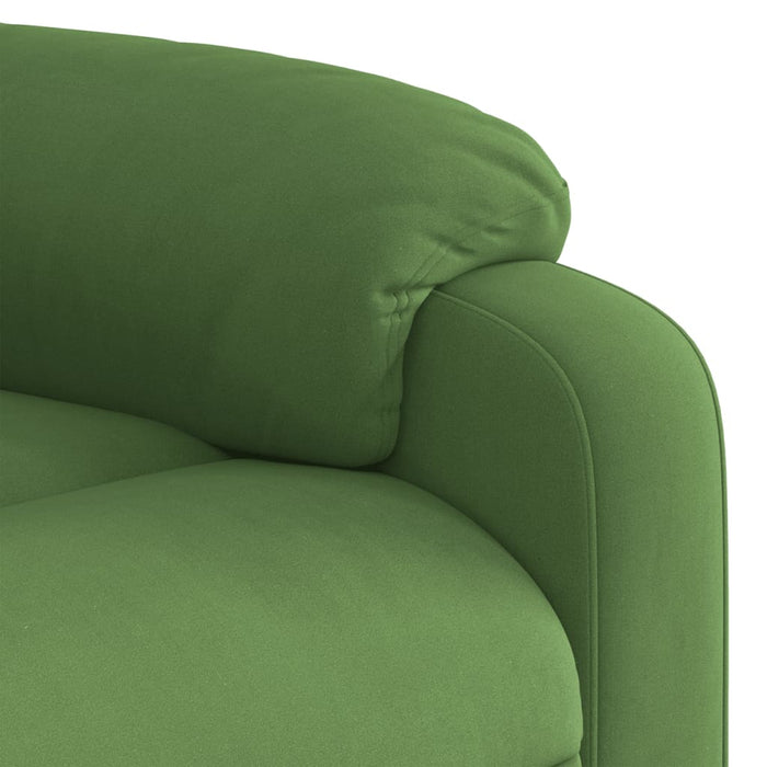 Fotoliu de masaj cu ridicare, verde deschis, catifea - WALTI WALTI