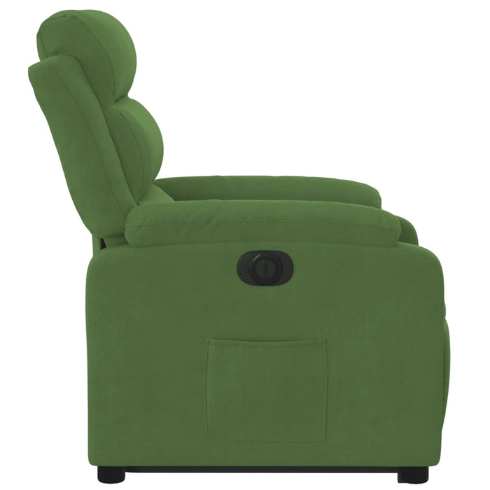 Fotoliu electric rabatabil cu ridicare, verde deschis, catifea - WALTI WALTI