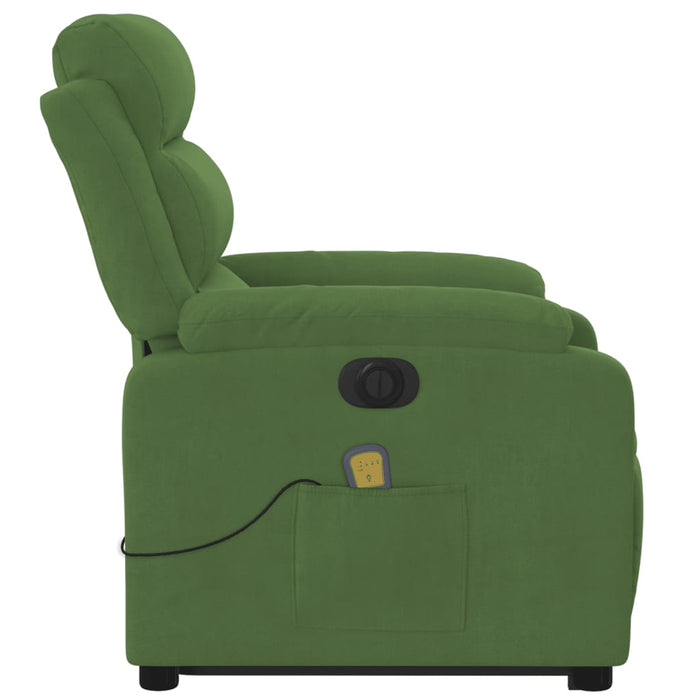 Fotoliu electric masaj rabatabil verde deschis, catifea - WALTI WALTI