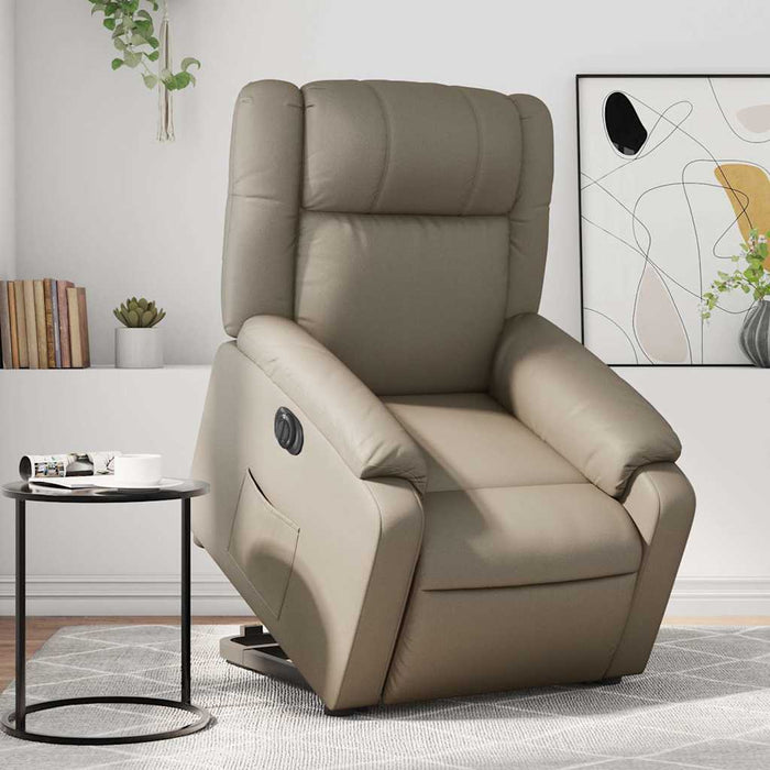 Fotoliu rabatabil electric cu ridicare, cappuccino - WALTI WALTI