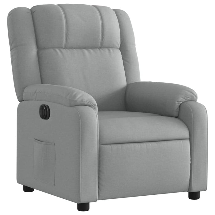 Fotoliu rabatabil electric, gri deschis, textil - WALTI WALTI