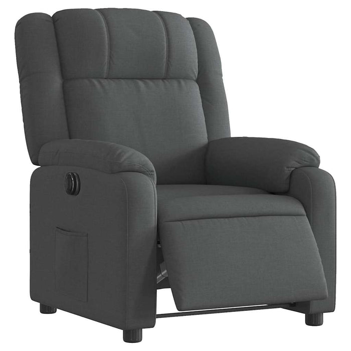 Fotoliu rabatabil electric, gri închis, material textil - WALTI WALTI