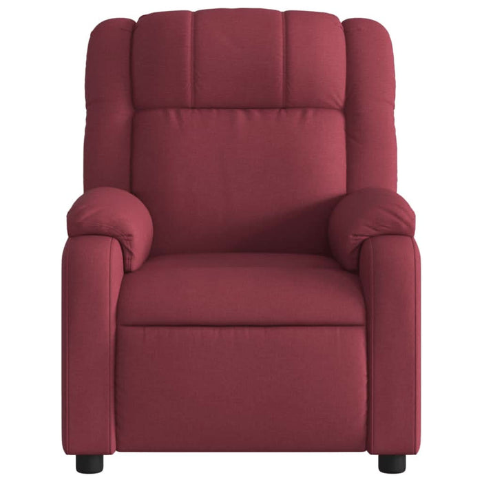 Fotoliu rabatabil electric, roșu vin, material textil - WALTI WALTI