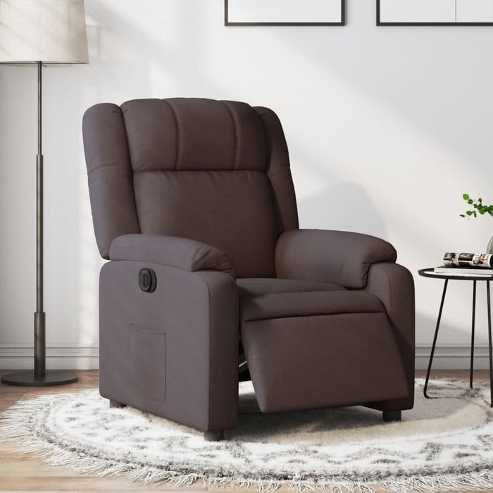 Fotoliu rabatabil electric, maro închis, material textil - WALTI WALTI