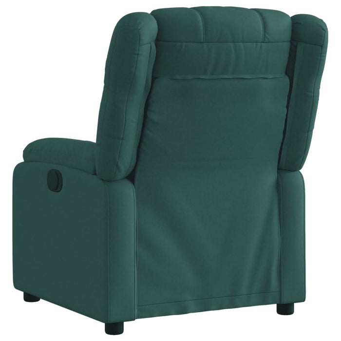 Fotoliu rabatabil electric, verde închis, material textil - WALTI WALTI