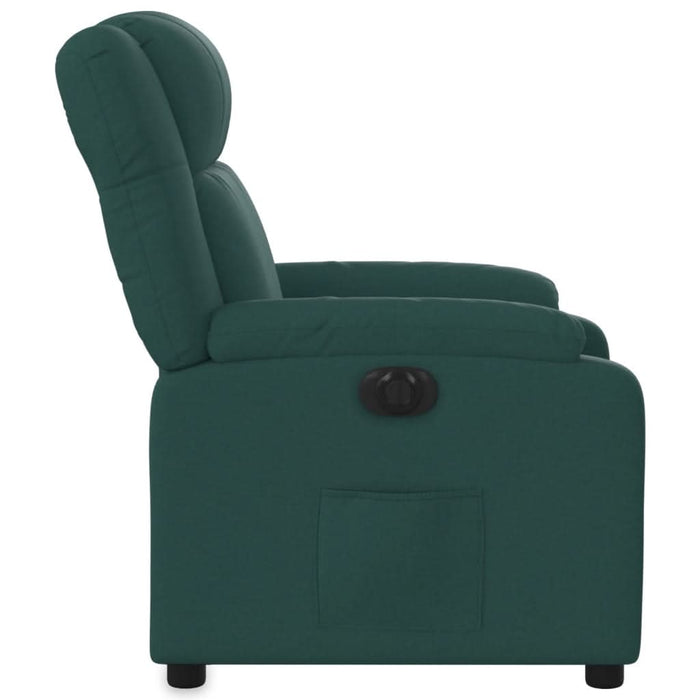 Fotoliu rabatabil electric, verde închis, material textil - WALTI WALTI