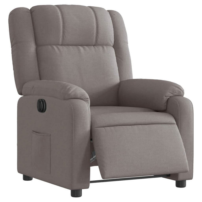 Fotoliu rabatabil electric, gri taupe, material textil - WALTI WALTI
