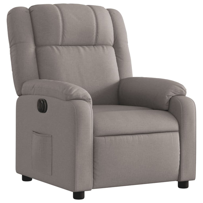 Fotoliu rabatabil electric, gri taupe, material textil - WALTI WALTI