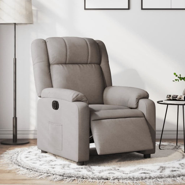 Fotoliu rabatabil electric, gri taupe, material textil - WALTI WALTI
