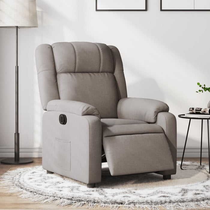 Fotoliu rabatabil electric, gri taupe, material textil - WALTI WALTI