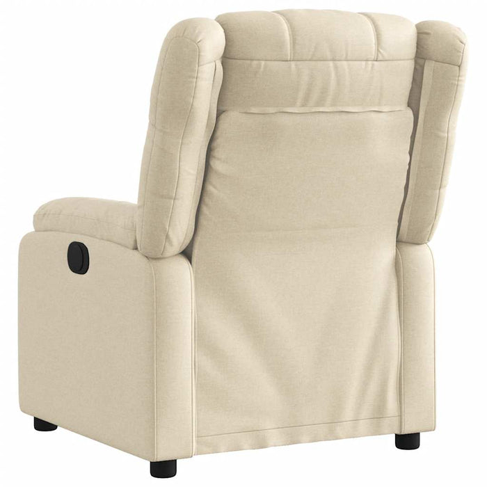 Fotoliu rabatabil electric, crem, material textil - WALTI WALTI