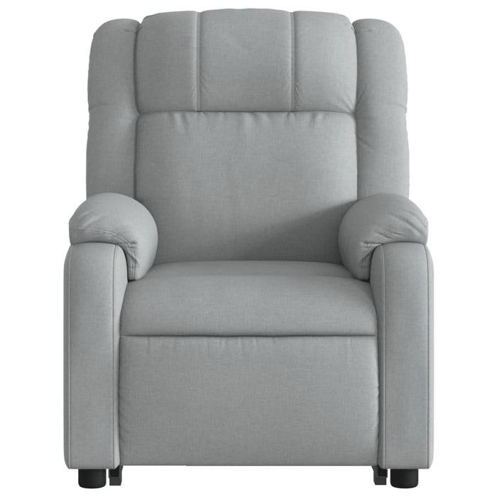 Fotoliu rabatabil cu ridicare, gri deschis, material textil WALTI