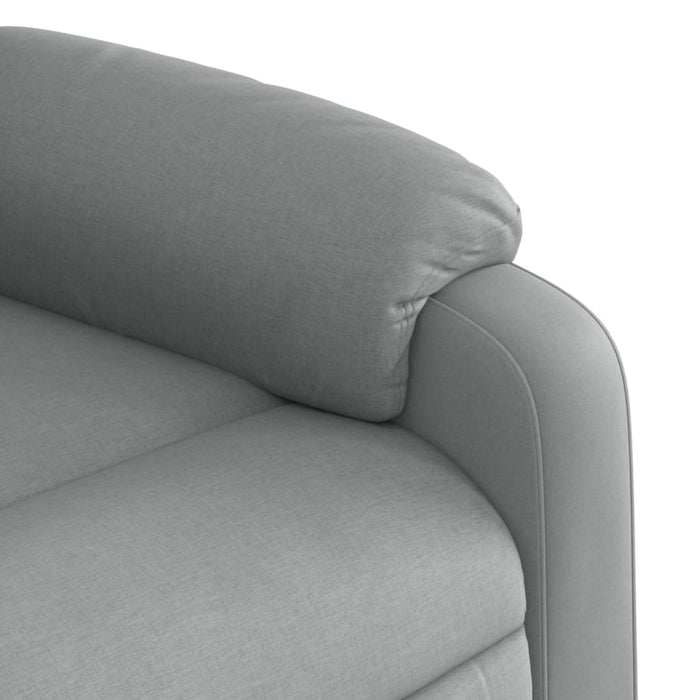 Fotoliu rabatabil cu ridicare, gri deschis, material textil WALTI