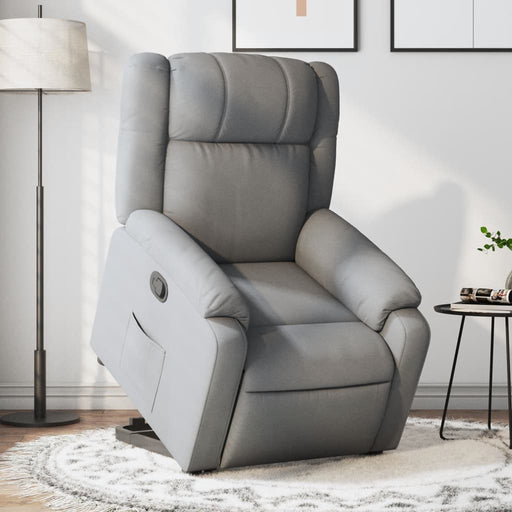 Fotoliu rabatabil cu ridicare, gri deschis, material textil - WALTI WALTI