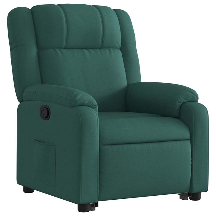 Fotoliu rabatabil ridicare pe verticală, verde închis, textil - WALTI WALTI