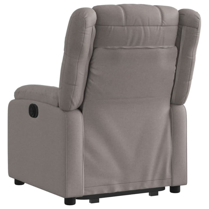 Fotoliu rabatabil cu ridicare pe verticală, gri taupe, textil - WALTI WALTI