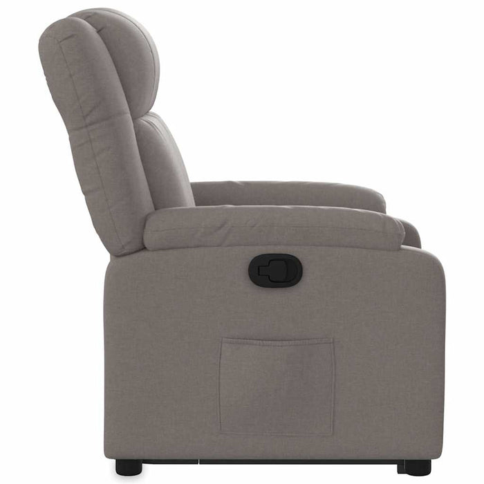 Fotoliu rabatabil cu ridicare pe verticală, gri taupe, textil - WALTI WALTI