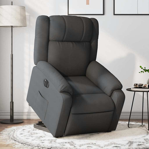 Fotoliu electric rabatabil cu ridicare, gri închis, textil - WALTI WALTI