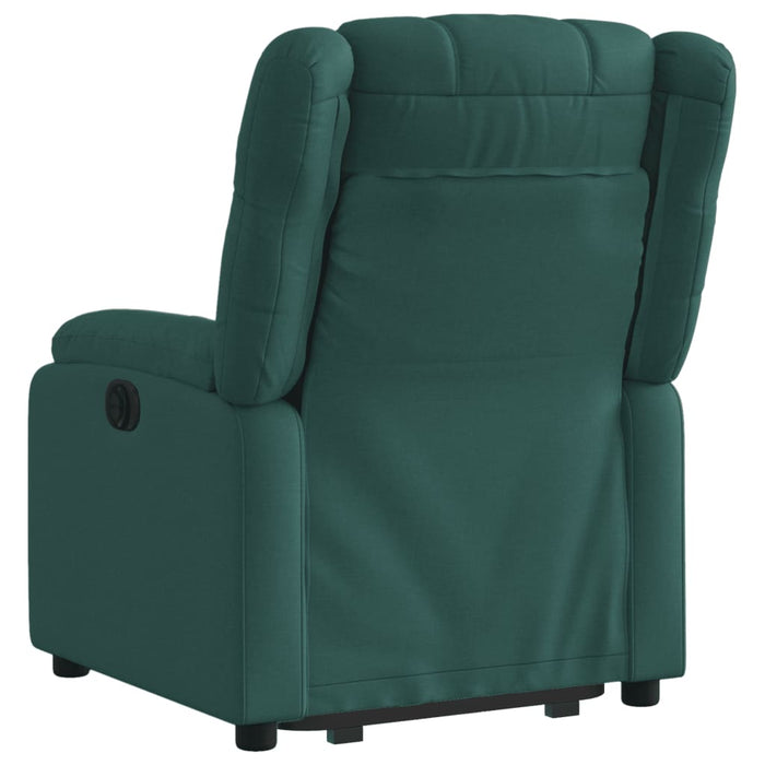 Fotoliu electric rabatabil cu ridicare, verde închis, textil - WALTI WALTI