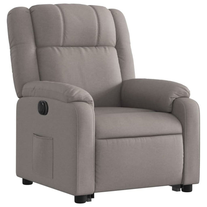 Fotoliu electric rabatabil cu ridicare, gri taupe, textil - WALTI WALTI