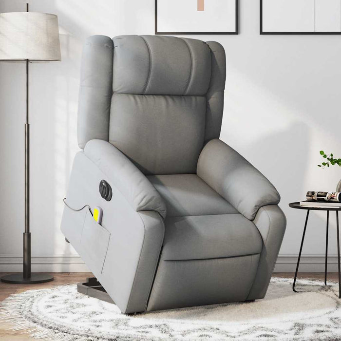 Fotoliu electric masaj rabatabil cu ridicare, gri închis textil - WALTI WALTI