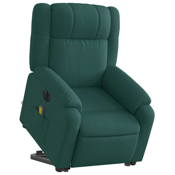 Fotoliu electric masaj rabatabil / ridicare verde închis textil - WALTI WALTI