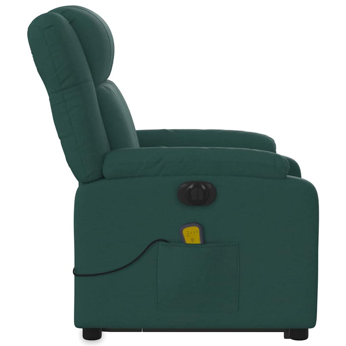 Fotoliu electric masaj rabatabil / ridicare verde închis textil - WALTI WALTI