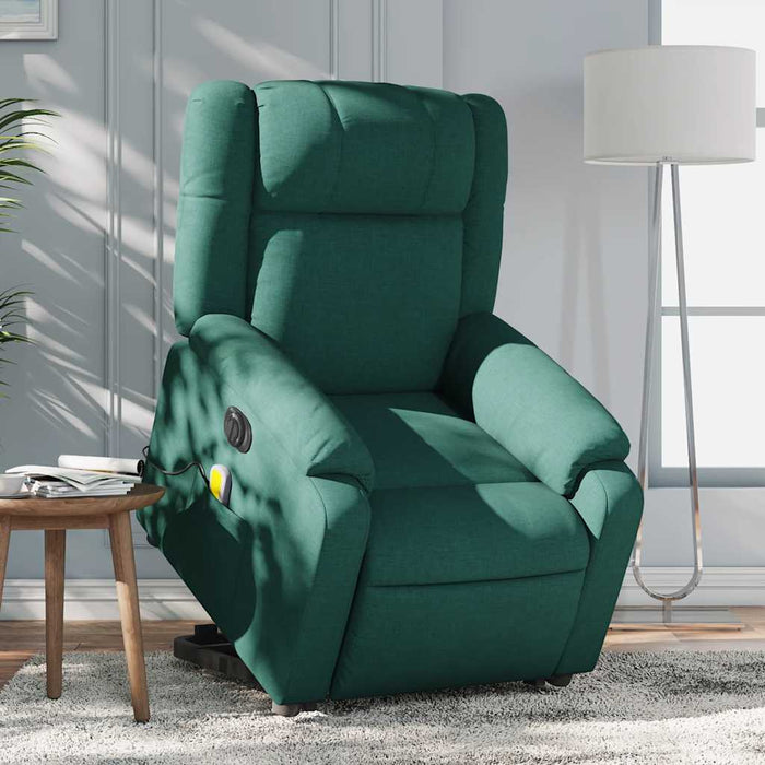 Fotoliu electric masaj rabatabil / ridicare verde închis textil - WALTI WALTI