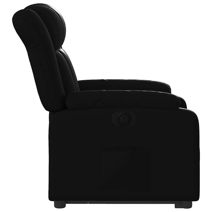 Fotoliu rabatabil electric cu ridicare, negru, piele ecologică - WALTI WALTI